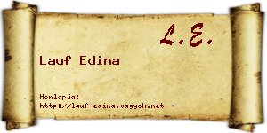 Lauf Edina névjegykártya